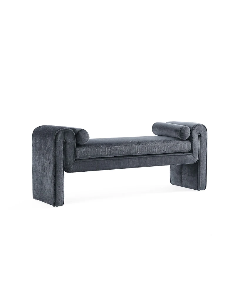 Manhattan Comfort Concord 59" Modern Chenille Upholstered Bench