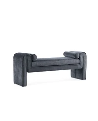 Manhattan Comfort Concord 59" Modern Chenille Upholstered Bench