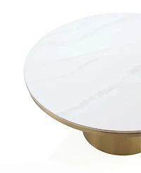 Manhattan Comfort Glenn 31.49" Modern Sintered Stone Top Coffee Table