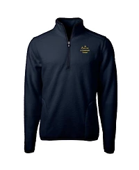 Cutter & Buck Men's Navy Notre Dame Fighting Irish Play Like A Champion Today Cascade Eco Sherpa Fleece Quarter-Zip Sweatshirt