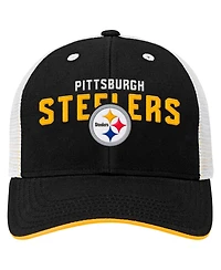 Outerstuff Preschool Black Pittsburgh Steelers Core Lockup Trucker Adjustable hat