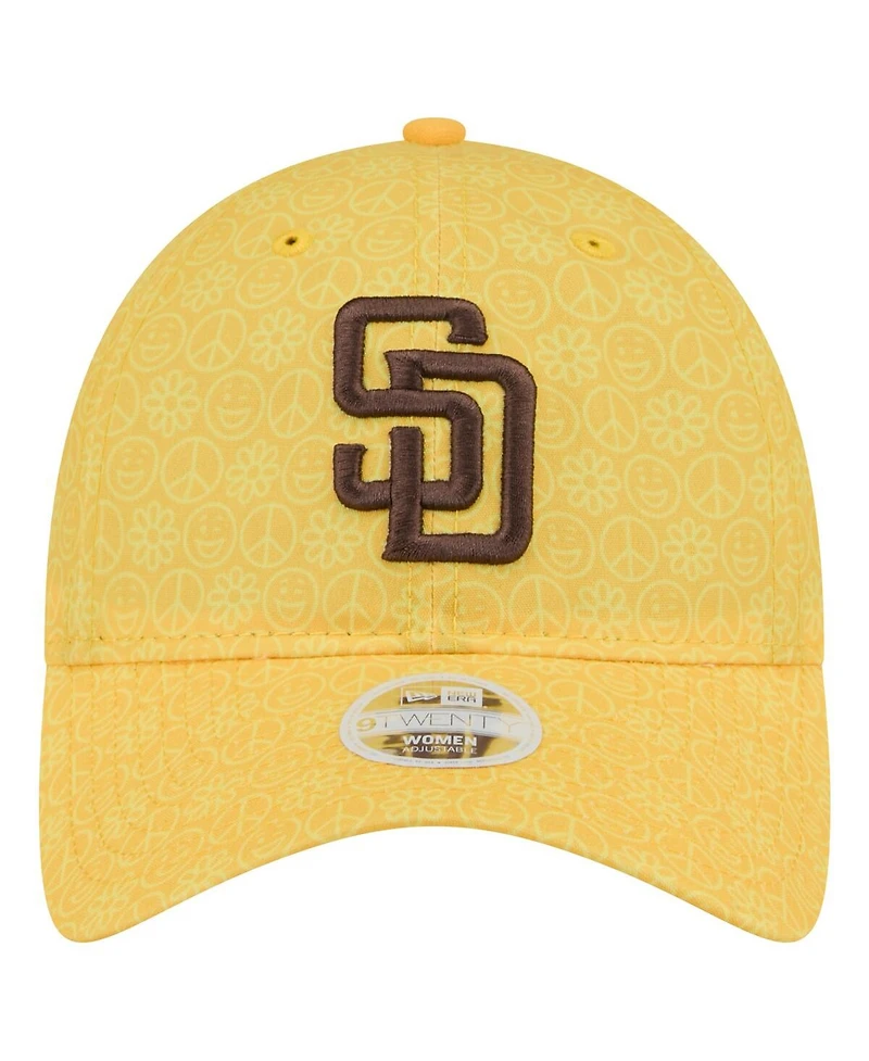New Era Women's Gold San Diego Padres Don't Worry 9TWENTY Adjustable Hat