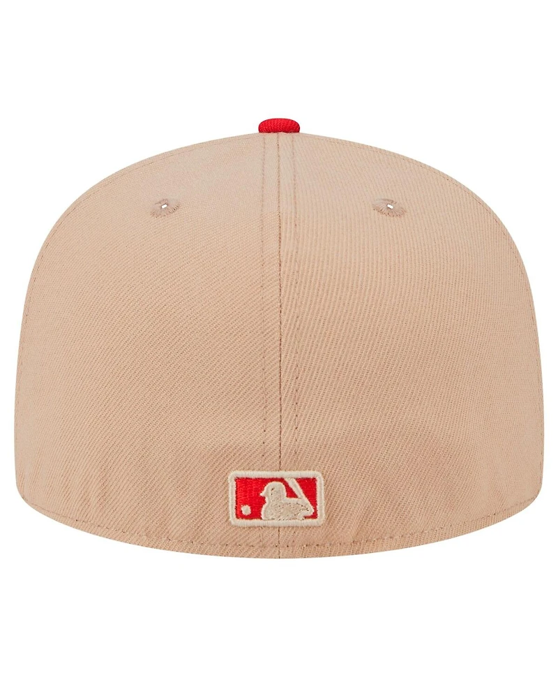 New Era Men's Khaki Cincinnati Reds 59FIFTY Fitted Hat