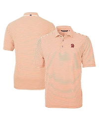 Cutter & Buck Men's Orange Tampa Bay Buccaneers Virtue Eco Pique Stripe Polo
