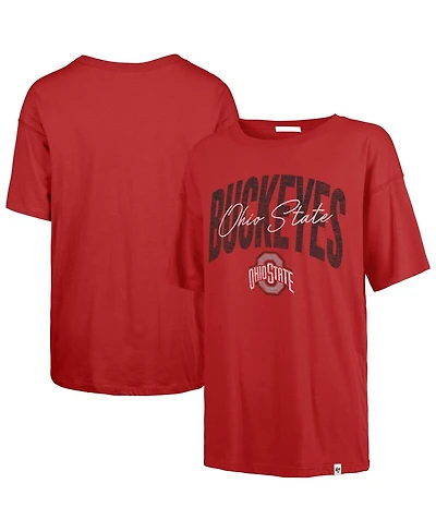 '47 Brand Women's Scarlet Ohio State Buckeyes Muse Sadie T-Shirt