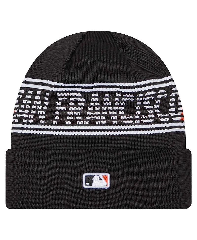 New Era Men's Black San Francisco Giants Authentic Collection Cuffed Knit Hat