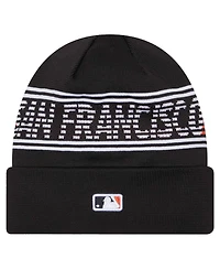 New Era Men's Black San Francisco Giants Authentic Collection Cuffed Knit Hat