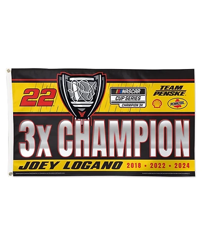 Wincraft Joey Logano Three-Time Nascar Cup Series Champion 3' x 5' On Track Celebration One Sided Deluxe Flag
