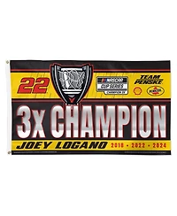 Wincraft Joey Logano Three-Time Nascar Cup Series Champion 3' x 5' On Track Celebration One Sided Deluxe Flag