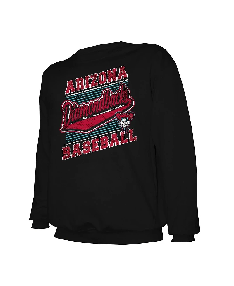 Stitches Men's Black Arizona Diamondbacks Pullover Sweatshirt