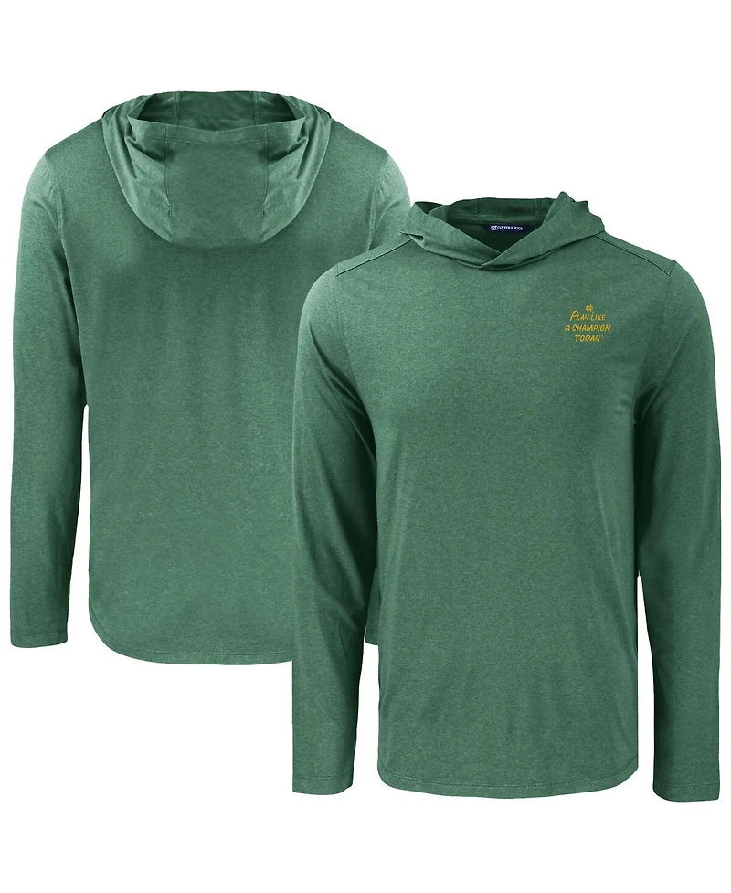 Cutter & Buck Men's Green Notre Dame Fighting Irish Play Like A Champion Today Coastline Epic Comfort Eco Long Sleeve Hoodie T-Shirt