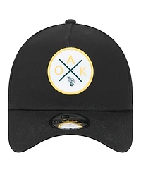 New Era Men's Black Oakland Athletics 9FORTY A-Frame Adjustable Hat
