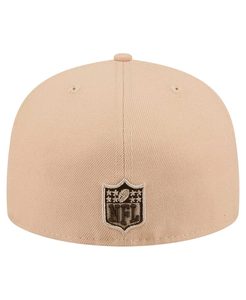New Era Men's Tan Orleans Saints Candied Pecan 59FIFTY Fitted Hat