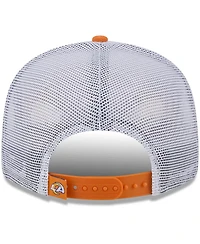 New Era Men's Orange Los Angeles Rams Citrus 9FIFTY Trucker Snapback Hat