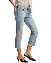 Lucky Brand Women's Mid-Rise Sweet Cut-Hem Cropped Denim Jeans