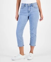Style & Co Petite High-Rise Cropped Straight-Leg Jeans, Exclusively at Macy's