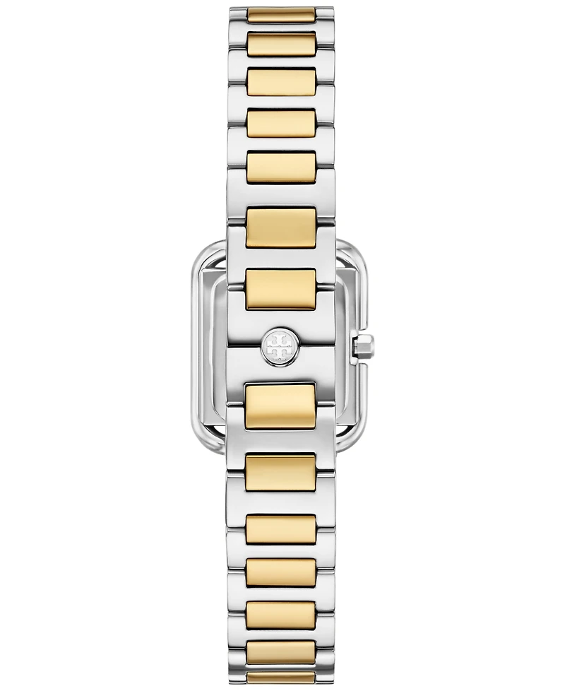 Tory Burch Women's The Kira Square Two-Tone Stainless Steel Bracelet Watch 18mm