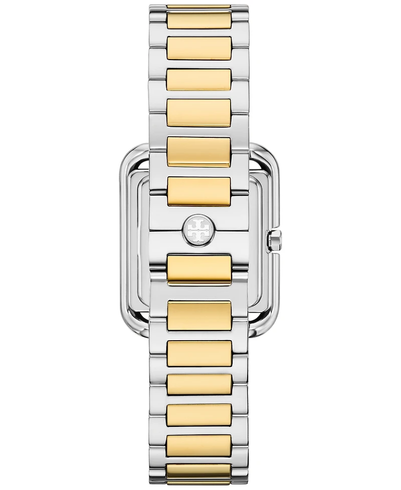 Tory Burch Women's The Kira Square Two-Tone Stainless Steel Bracelet Watch 24mm