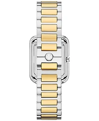 Tory Burch Women's The Kira Square Two-Tone Stainless Steel Bracelet Watch 24mm