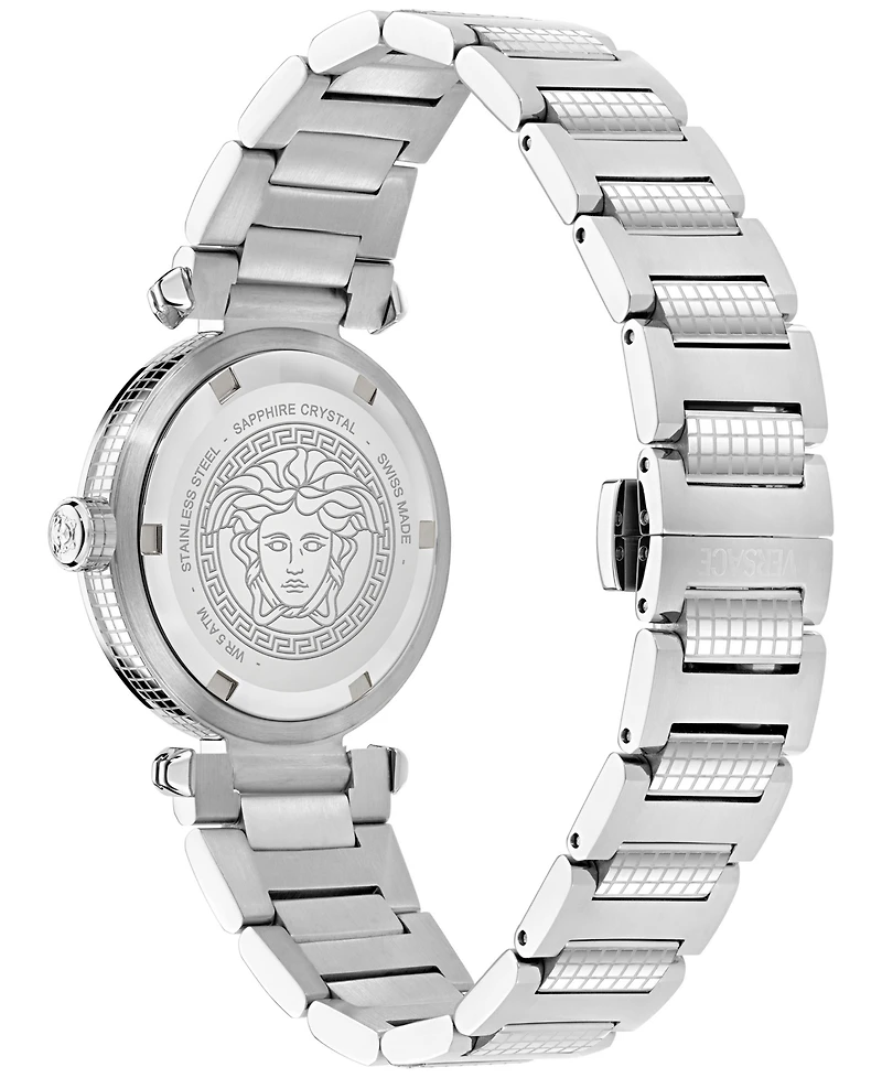 Versace Women's Swiss Greek Stainless Steel Bracelet Watch 35mm