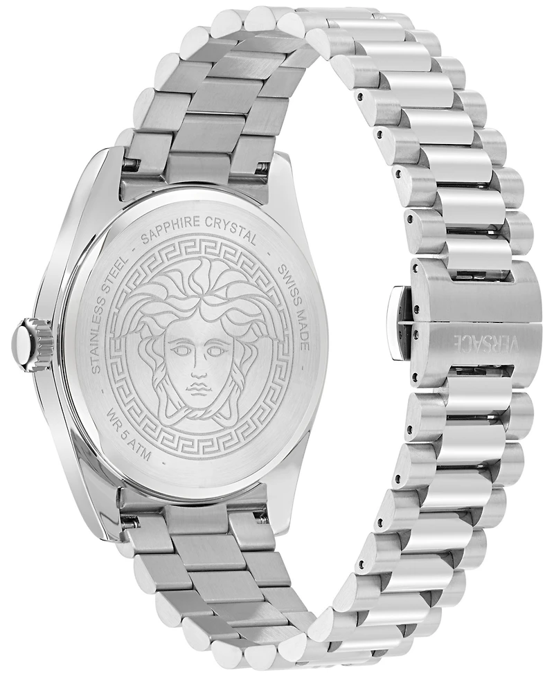 Versace Men's Swiss Millenyium Stainless Steel Bracelet Watch 40mm