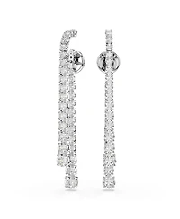 Swarovski Matrix Rhodium Plated Drop Earrings