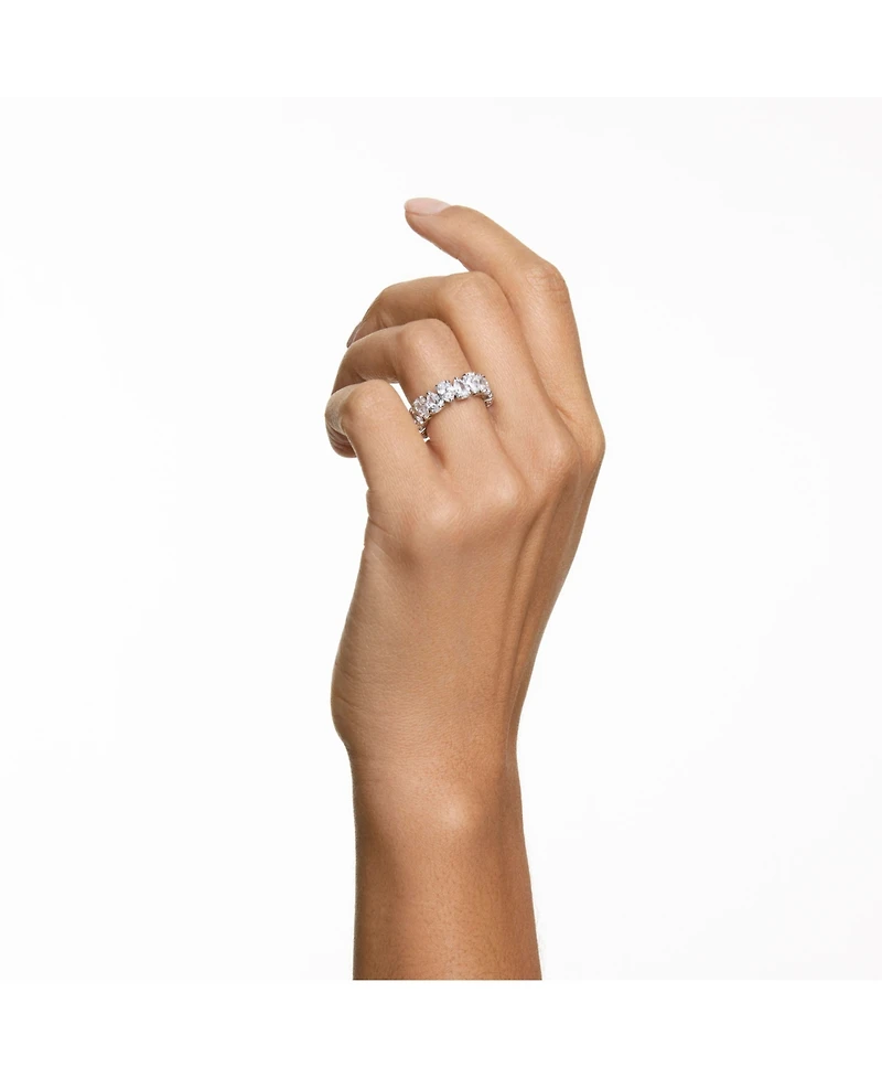 Swarovski Matrix Vittore Silver-Tone Pear Cut Ring