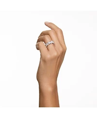 Swarovski Matrix Vittore Silver-Tone Pear Cut Ring