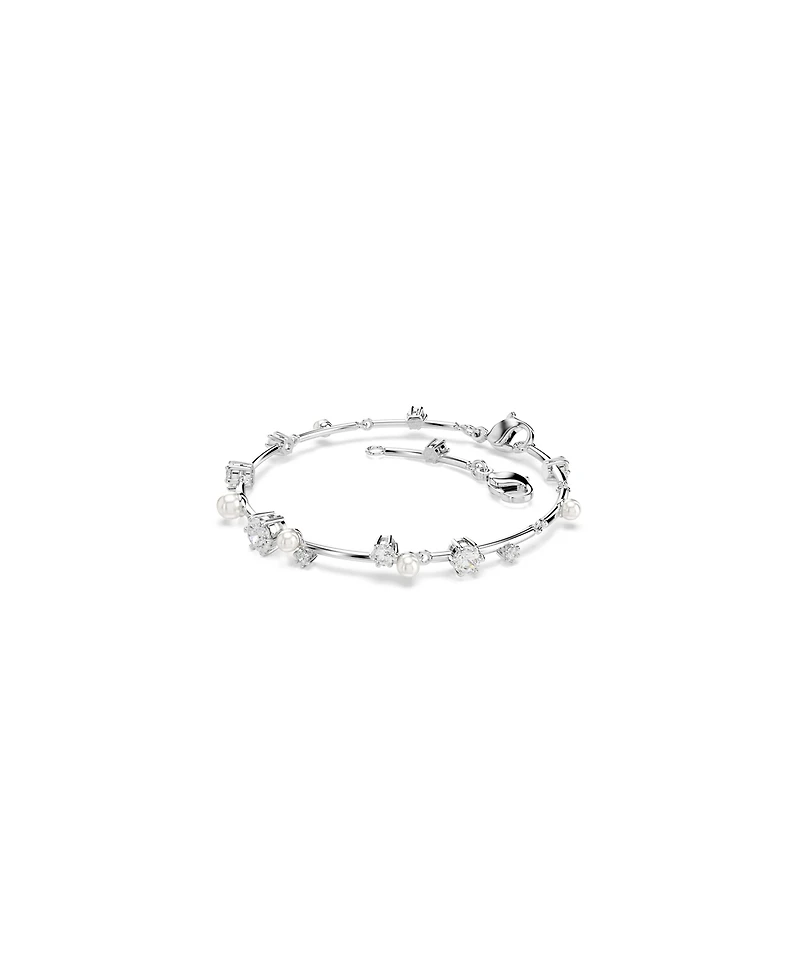 Swarovski Constella Round Cuts White Rhodium Plated Tennis Bracelet