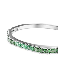 Swarovski Matrix Baguette Cut Rhodium Plated Bangle Bracelet