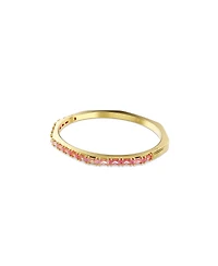 Swarovski Matrix Baguette Cut Pink Gold-Tone Plated Bangle Bracelet