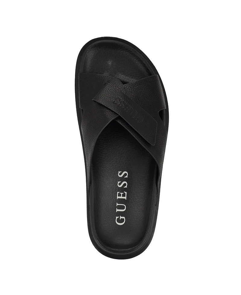 Guess Men's Vaton Strap Detail Slip On Sandals