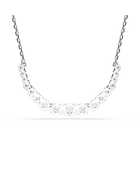 Swarovski Matrix Gradient of Round Cut White Rhodium Plated Necklace