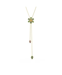Swarovski Idyllia Mixed Cuts Flower Multicolored Gold-Tone Plated Y Pendant Necklace