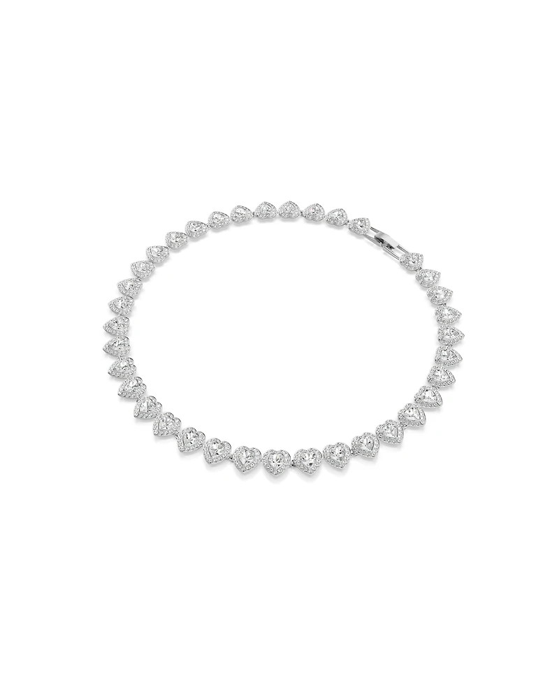 Swarovski Ariana Grande x Swarovski Mixed Cuts Heart White Rhodium Plated Tennis Necklace
