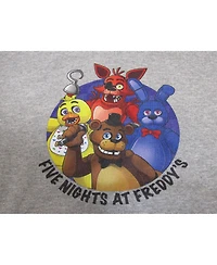 Five Nights At Freddy's Boys Characters Circle Heather Grey