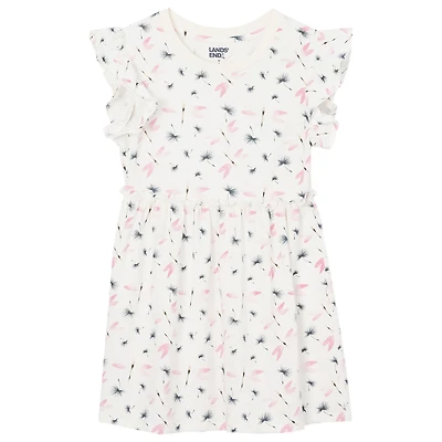Lands' End Girls Short Sleeve Gathered Waist Tunic Top