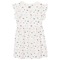 Lands' End Girls Short Sleeve Gathered Waist Tunic Top
