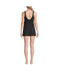 Lands' End Women's Ddd-Cup Side Tie Mini Swim Dress Swimsuit