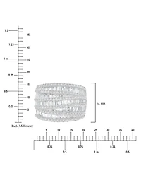 Mixed Cubic Zirconia Multi-Row Ring (4-3/4 ct. t.w.) in 14k Gold over Sterling Silver