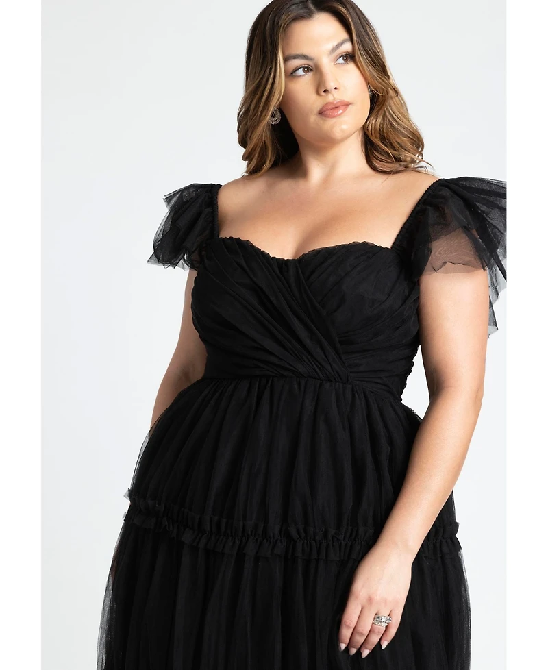 Eloquii Women's Fluttery Tiered Dress