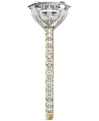 Charles & Colvard Moissanite Classic Basket Solitaire Engagement Ring (2-1/2 ct. t.w.) Two-Tone 14k Gold