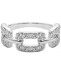 Charles & Colvard Moissanite Link Ring (3/4 ct. t.w) in Sterling Silver