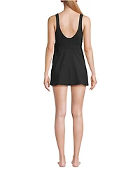 Lands' End Women's Side Tie Mini Swim Dress Swimsuit