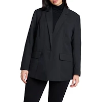 Eloquii Women's The Fluid Crepe Longline Blazer