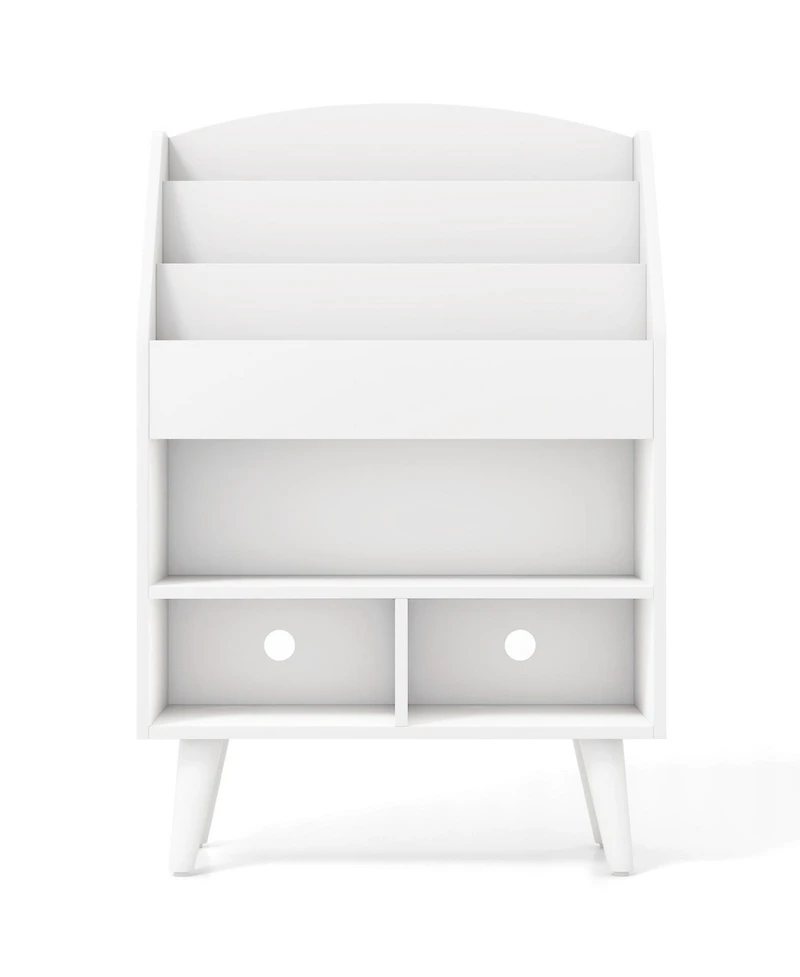 Kids Bookshelf with Open Compartment for Toddlers Easy Access to Books and Toys