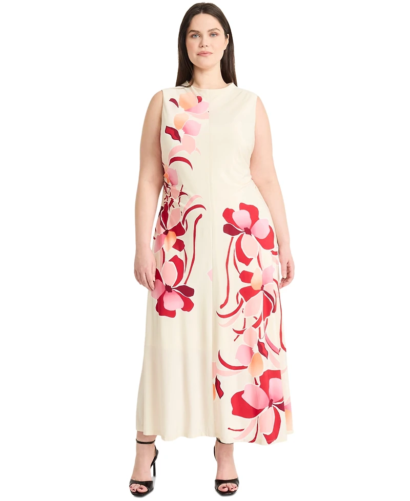 Maggy London Plus Size Floral-Print Maxi Dress
