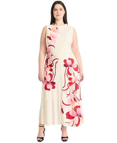 Maggy London Plus Size Floral-Print Maxi Dress