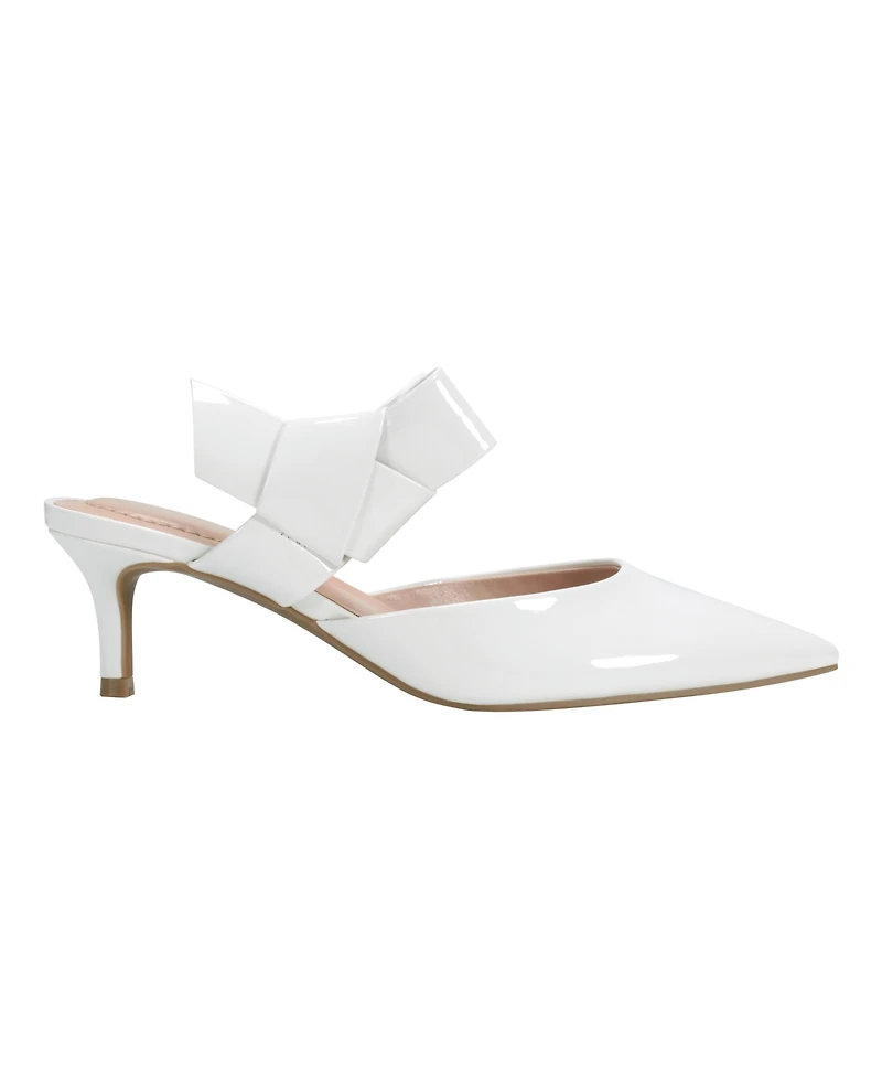 Bandolino Women's Millie Pointed Toe Kitten Heel Mules