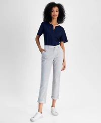 Tommy Hilfiger Women's Rope-Print Hampton Chino Pants